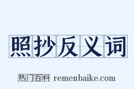 照抄反义词是什么意思的图片
